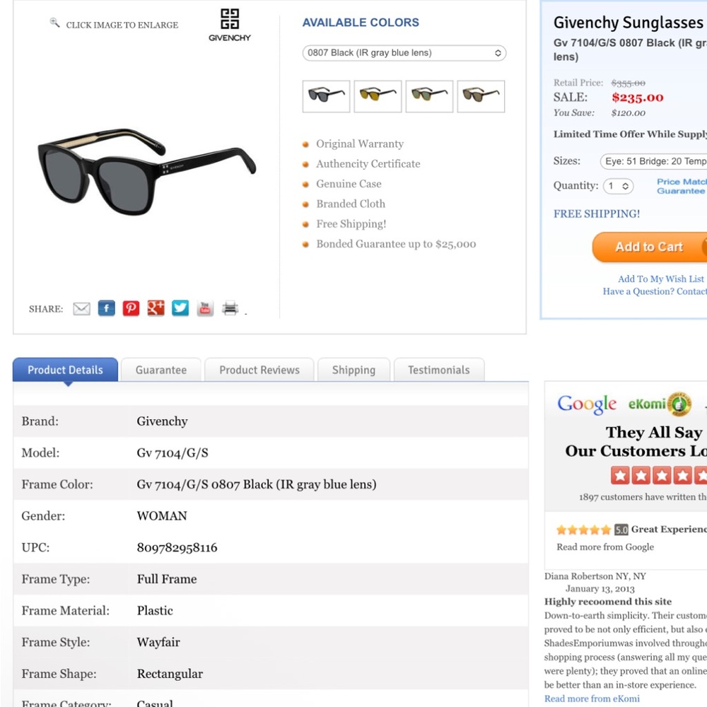 Givenchy Sunglasses